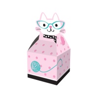 Kleine kartonnen doos met Kattenfiguur - 8 stuks