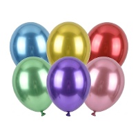 12 cm glanzende latexballonnen - PartyDeco - 50 stuks