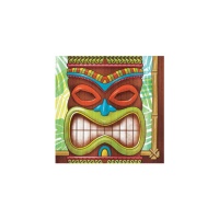 Hawaiiaanse Totem Servetten van 12,5 x 12,5 cm - 16 stuks