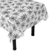 Tafelkleed met zwarte spinnenweb van 2,50 x 1,35 m