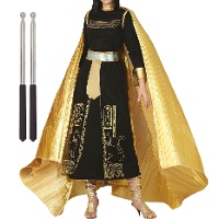 Geplooide gouden cape met stangen van 2,85 x 1,35 cm