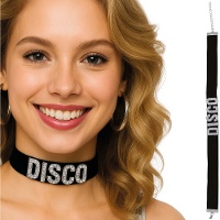 DISCO-choker met fonkelende letters
