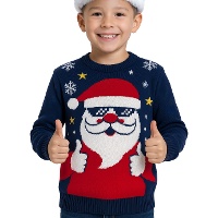 Kinder Kersttrui met Kerstman