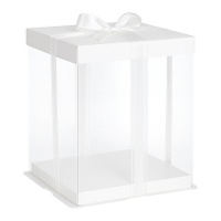Doos van 33 x 33 x 34 cm voor taart met strik - Hilarisch