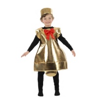 Kinderkostuum van een gouden bel