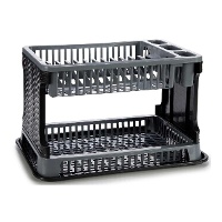 Afdruiprek van 44,5 x 30,3 x 27 cm 2 verdiepingen rotan - 1 stuk
