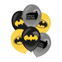 Batman-latexballonnen 27,5 cm - 6 stuks