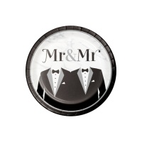 Mr & Mr borden van 22 cm - 8 stuks