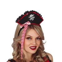Mini piratenhoed met hoofdband