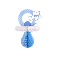 Hanger in de vorm van een blauwe speen van 30 cm