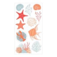 Zeeleven en flora stickers - Artemio - 11 stuks