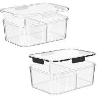 Tupper van 2 L met scheidingswand en hermetische sluiting - 1 stuk