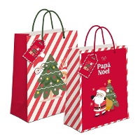 Kerstgeschenktas 60 x 45 x 13 cm rood - 1 stuk