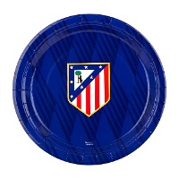Blauw bord Atlético de Madrid 23 cm - 8 stuks