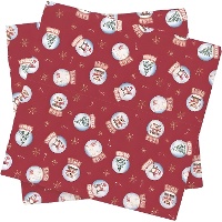 Rode kerstservetten van 16,5 x 16,5 cm - 20 stuks
