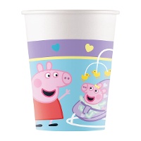 Peppa Pig Liefde papieren bekertjes 200 ml - 12 stuks