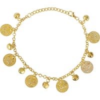 Enkelband met gouden munten