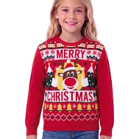 Kinderkersttrui met 'Merry Christmas'