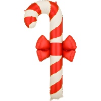 Folieballon in suikerstokvorm met strik 0,70 x 1,31 m