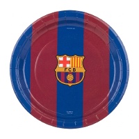 FC Barcelona-bordjes 18 cm met blaugrana-strepen - 8 stuks