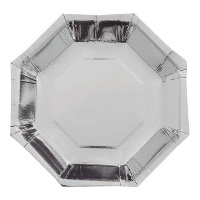 Borden van 25 cm met achthoekige vorm - 6 stuks