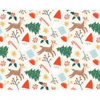 Kerst rendier inpakpapier 2 x 0,70 m