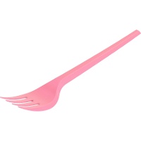Gekleurde plastic vorken van 16,5 cm - 12 stuks