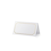 Plaatskaartje met gouden kader - 10 stuks