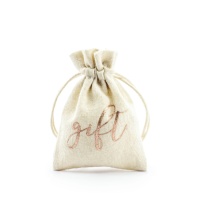 Katoenen geschenkzakjes van 10 cm - 10 stuks
