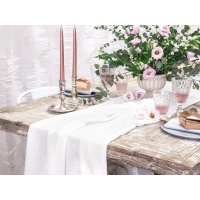 Tafelloper van 70 cm witte mousseline - 5 m