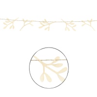 Houten kerst maretak krans - 2 m