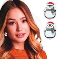 Kerstpinguïn oorbellen - 1 paar