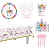 Feestpakket voor betoverend eenhoornfeest - 12 personen