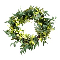 Decoratieve groene kroon voor kaars van 35 cm
