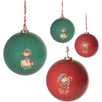 Kerstballen met elfjes - 4 stuks