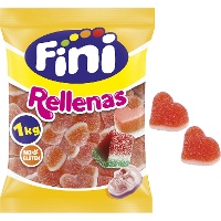 Perziksmaak harten gevuld - Fini - 1 kg