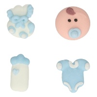 Baby- en flesvormige suikerfiguurtjes - FunCakes - 8 stuks