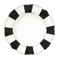Dessertbord 20,4 cm Excellence - zwart-witte strepen