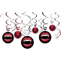 Decoratieve hangers voor Vampierennacht - 12 stuks