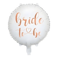 Witte 45 cm 'Bride to be' ballon