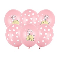 Latex ballonnen van 30 cm met babyolifanten - 50 stuks - PartyDeco
