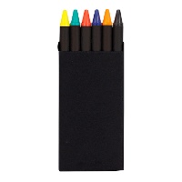 Kleurwasco's in zwarte doos - 6 stuks