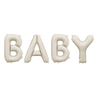 Baby beige letters ballon van 90 x 35 cm