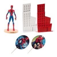 Taartdecoratie van de geweldige Spiderman - 5 stuks