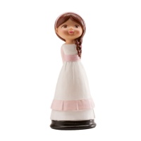 Figurine voor taart van Mijn Eerste Communie meisje klassiek - 15 cm