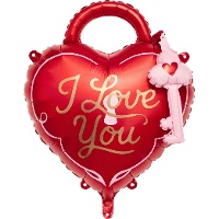 Hartballon met slot en sleutel - I Love You