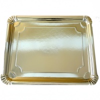 Goudkleurige serveerschaal 36 x 28 cm - 50 stuks