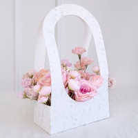 Papieren bloemenmand met bloemontwerp van 38,5 cm