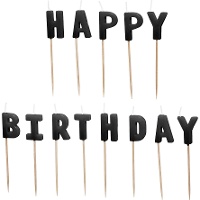 Witte Happy Birthday-kaarsen van 2,5 cm - PartyDeco - 13 stuks