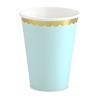 Glazen van 220 ml met gouden rand - 6 stuks